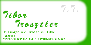 tibor trosztler business card
